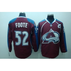 Colorado Avalanche 52 Foote Dark red Jerseys