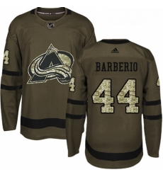 Youth Adidas Colorado Avalanche 44 Mark Barberio Authentic Green Salute to Service NHL Jersey 