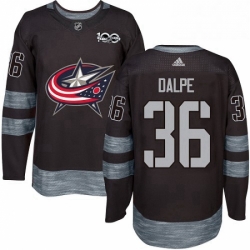 Mens Adidas Columbus Blue Jackets 36 Zac Dalpe Premier Black 1917 2017 100th Anniversary NHL Jersey 