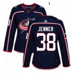 Womens Adidas Columbus Blue Jackets 38 Boone Jenner Premier Navy Blue Home NHL Jersey 