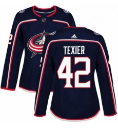 Womens Adidas Columbus Blue Jackets 42 Alexandre Texier Premier Navy Blue Home NHL Jersey 