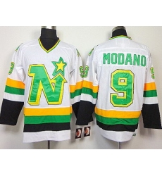 Dallas Stars 9 Mike Modano White NHL Jerseys