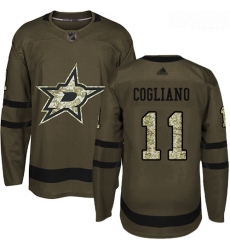 Stars #11 Andrew Cogliano Green Salute to Service Stitched Hockey Jersey