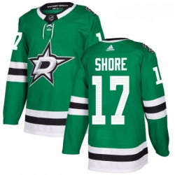 Youth Adidas Dallas Stars 17 Devin Shore Premier Green Home NHL Jersey 