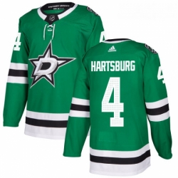 Youth Adidas Dallas Stars 4 Craig Hartsburg Premier Green Home NHL Jersey 