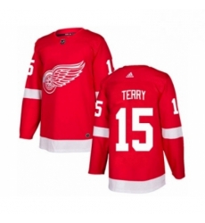 Mens Adidas Detroit Red Wings 15 Chris Terry Premier Red Home NHL Jersey 