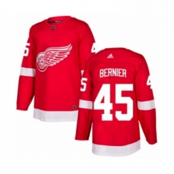 Mens Adidas Detroit Red Wings 45 Jonathan Bernier Premier Red Home NHL Jersey 