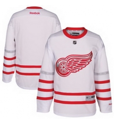 Mens Detroit Red Wings Reebok White 2017 Centennial Classic Premier Blank Jersey