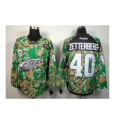 NHL Jerseys Detroit Red Wings #40 Zetterberg camo[patch C]