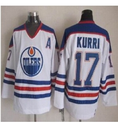 Edmonton Oilers #17 Jari Kurri White CCM Throwback Stitched NHL Jersey