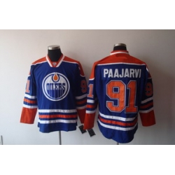 Edmonton Oilers 91 Magnus Paajarvi Blue Hockey Jersey