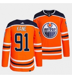 Men Edmonton Oilers 91 Evander Kane Orange Stitched jersey