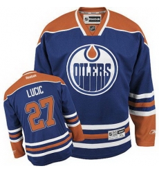 Oilers #27 Milan Lucic Light Blue Home Stitched NHL Jersey