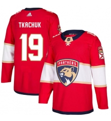 Men Florida Panthers 19 Matthew Tkachuk Red 2022 Reverse Retro Stitched Jersey