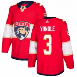 Youth Adidas Florida Panthers 3 Keith Yandle Authentic Red Home NHL Jersey 