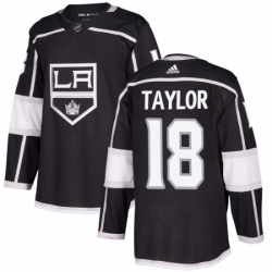 Youth Adidas Los Angeles Kings 18 Dave Taylor Authentic Black Home NHL Jersey 