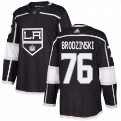 Youth Adidas Los Angeles Kings 76 Jonny Brodzinski Authentic Black Home NHL Jersey 