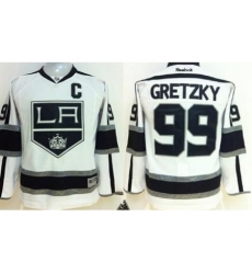 Youth Los Angeles Kings 99 Wayne Gretzky White Road Stitched NHL Jersey