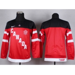 NHL Youth Team Canada Olympic blank red jerseys[100 th]