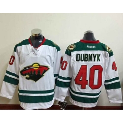 Minnesota Wild  #40 Devan Dubnyk White Stitched NHL Jersey