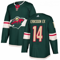 Youth Adidas Minnesota Wild 14 Joel Eriksson Ek Premier Green Home NHL Jersey 