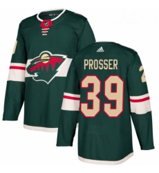 Youth Adidas Minnesota Wild 39 Nate Prosser Premier Green Home NHL Jersey 