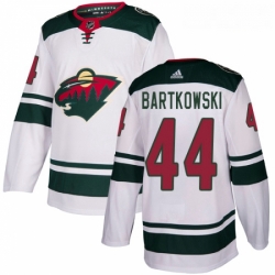 Youth Adidas Minnesota Wild 44 Matt Bartkowski Authentic White Away NHL Jersey 