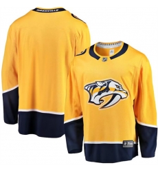 Men Nashville Predators Blank Gold Breakaway Home Stitched Jersey