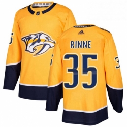 Mens Adidas Nashville Predators 35 Pekka Rinne Authentic Gold Home NHL Jersey 