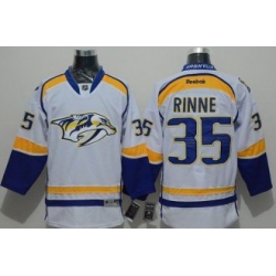 Nashville Predators #35 Pekka Rinne White Road Stitched NHL Jersey