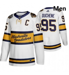 Predators 95 Matt Duchene White 2020 Winter Classic Adidas Jersey 256