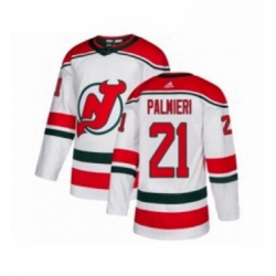 Mens Adidas New Jersey Devils 21 Kyle Palmieri Premier White Alternate NHL Jersey 