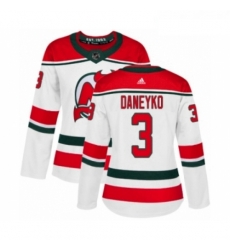 Womens Adidas New Jersey Devils 3 Ken Daneyko Authentic White Alternate NHL Jersey 