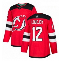 Youth Adidas New Jersey Devils 12 Ben Lovejoy Authentic Red Home NHL Jersey 