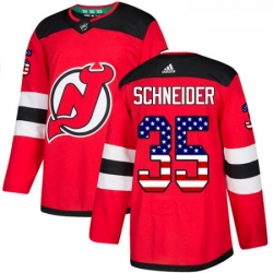 Youth Adidas New Jersey Devils 35 Cory Schneider Authentic Red USA Flag Fashion NHL Jersey 