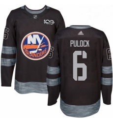 Mens Adidas New York Islanders 6 Ryan Pulock Premier Black 1917 2017 100th Anniversary NHL Jersey 