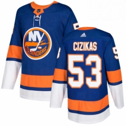 Youth Adidas New York Islanders 53 Casey Cizikas Premier Royal Blue Home NHL Jersey 