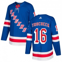 Men New York Rangers Vincent Trocheck Royal 16 Blue Home Blue Adidas Jersey