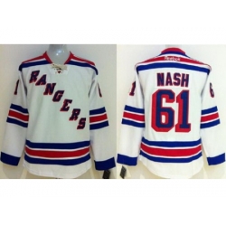 Kids New York Rangers #61 Rick Nash White NHL Jerseys