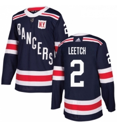 Youth Adidas New York Rangers 2 Brian Leetch Authentic Navy Blue 2018 Winter Classic NHL Jersey 