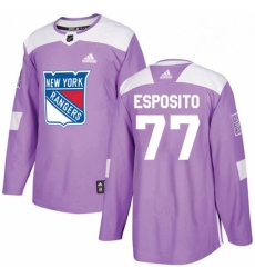 Youth Adidas New York Rangers 77 Phil Esposito Authentic Purple Fights Cancer Practice NHL Jersey 