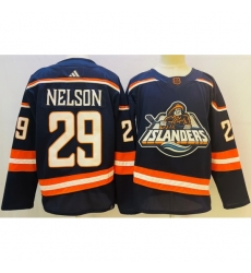 Youth New York Islanders #29 Brock Nelson 2022 Navy Reverse Retro 2.0 Stitched Jersey