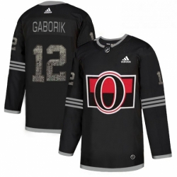 Men's Adidas Ottawa Senators #12 Marian Gaborik Black 1 Authentic Classic Stitched NHL Jersey