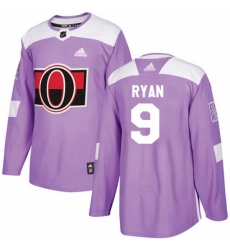 Mens Adidas Ottawa Senators 9 Bobby Ryan Authentic Purple Fights Cancer Practice NHL Jersey 