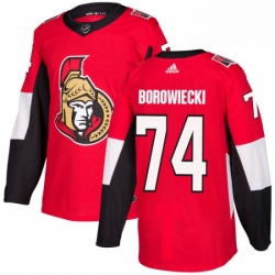 Youth Adidas Ottawa Senators 74 Mark Borowiecki Premier Red Home NHL Jersey 