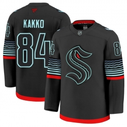 Men Seattle Kraken 84 Kaapo Kakko Black Alternate Stitched Hockey Jersey