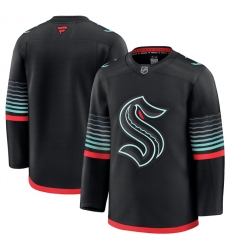 Men Seattle Kraken Blank Black Alternate Stitched Hockey Jersey