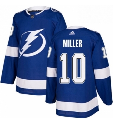 Mens Adidas Tampa Bay Lightning 10 JT Miller Authentic Royal Blue Home NHL Jerse