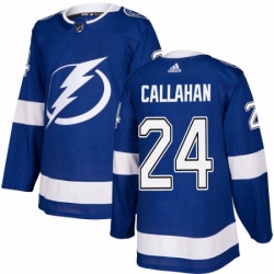 Mens Adidas Tampa Bay Lightning 24 Ryan Callahan Authentic Royal Blue Home NHL Jersey 