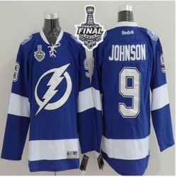 Tampa Bay Lightning #9 Tyler Johnson Blue 2015 Stanley Cup Stitched NHL Jersey